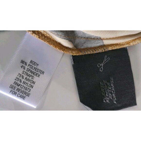 Simply Vera Wang GOLD/ BLUES Tank Top Size 6 Womens 1/2 Zip Side  VERY PRETTY - Picture 11 of 11